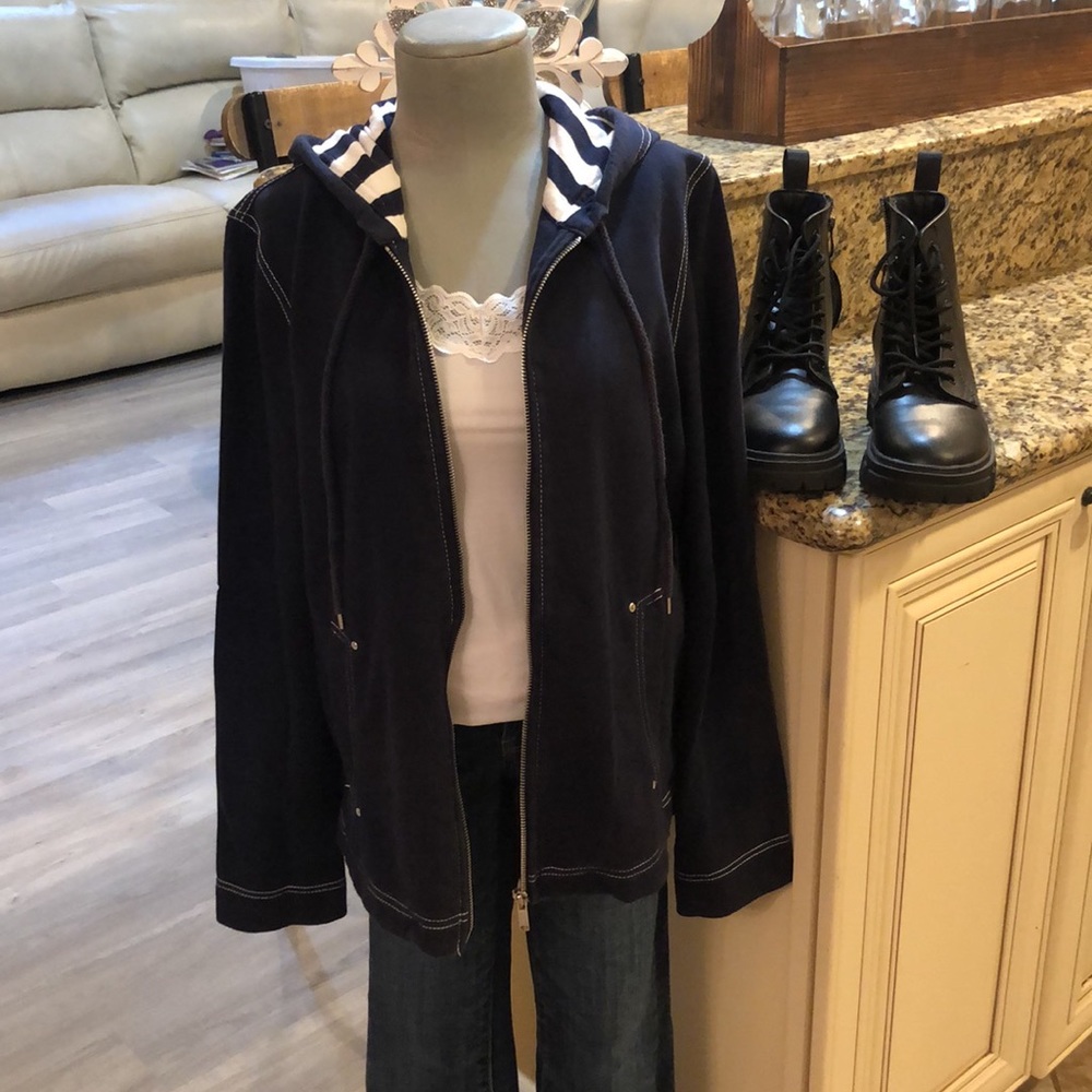 Ann Klein Sport • Full Front Zip Up Hoodie
